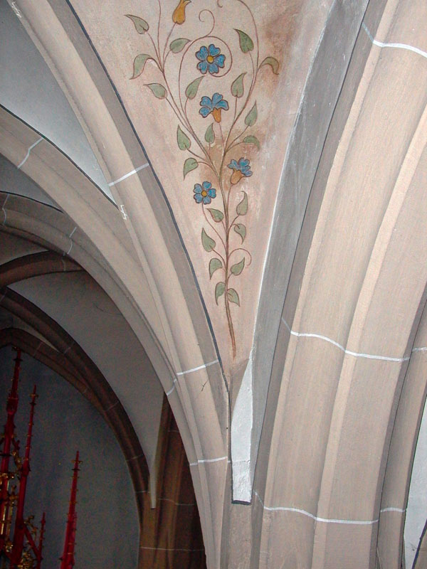 Reste der Deckenmalerei in der Kirche